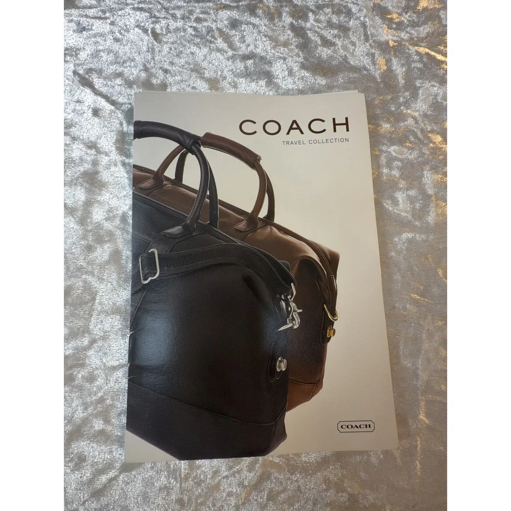 Vintage Coach 0594 Travel Collection Black Leather Briefcase Messenger Bag